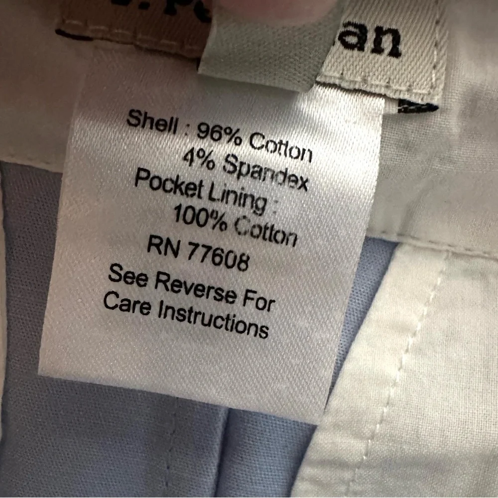 J. Peterman Light Blue Preppy Fitted Mini Skirt 4 Zipper Button Fly Pockets